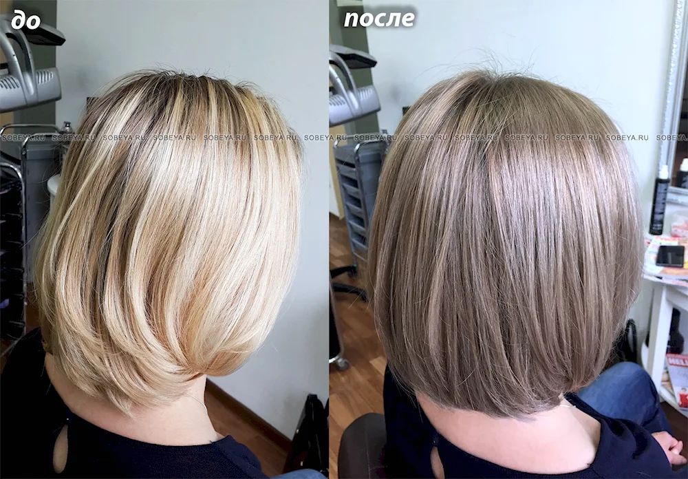 Toning for short hair blonde
