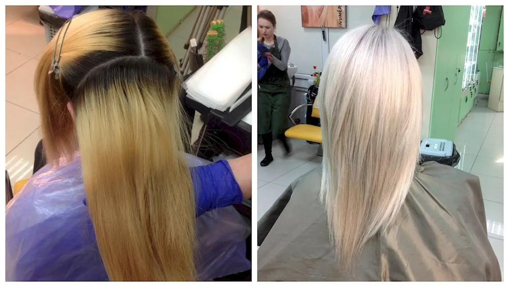 Balayage blonding
