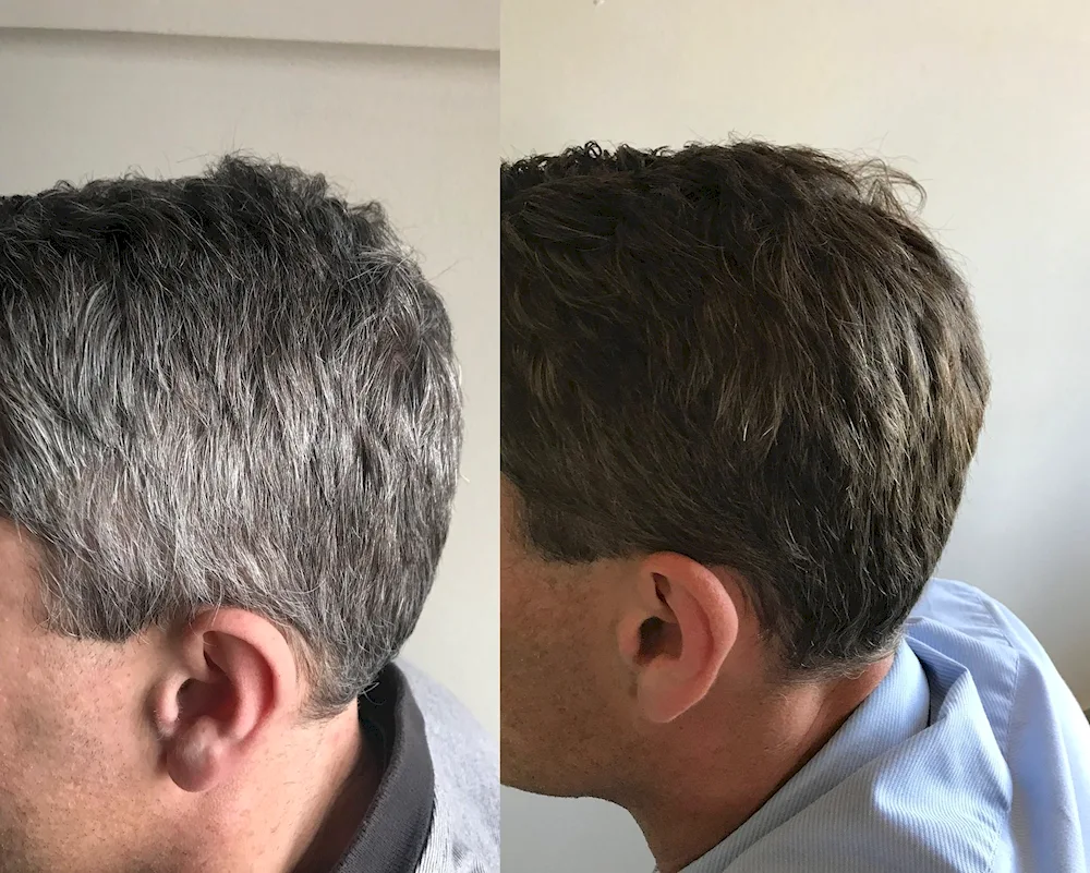 Grey hair toning for men