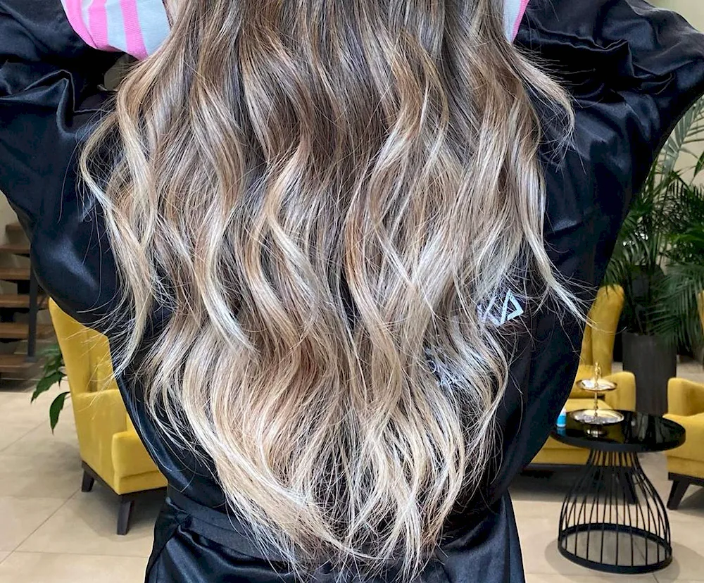 Dark blonde balayage