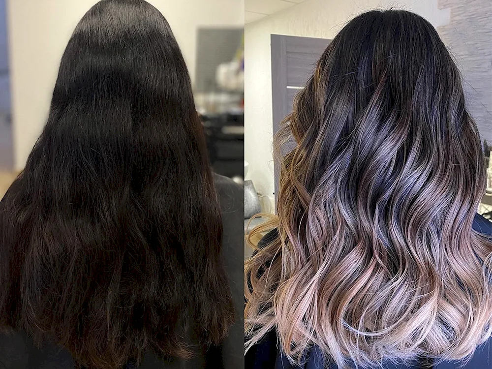 Pepple chestnut balayage