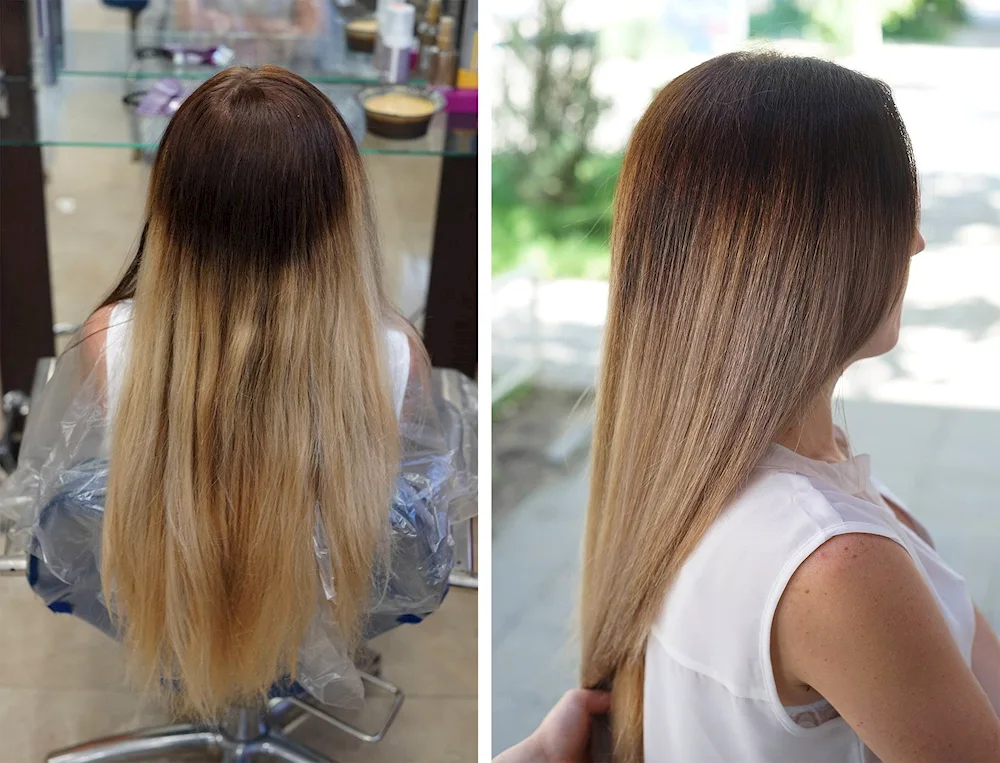 Ombré toning hair