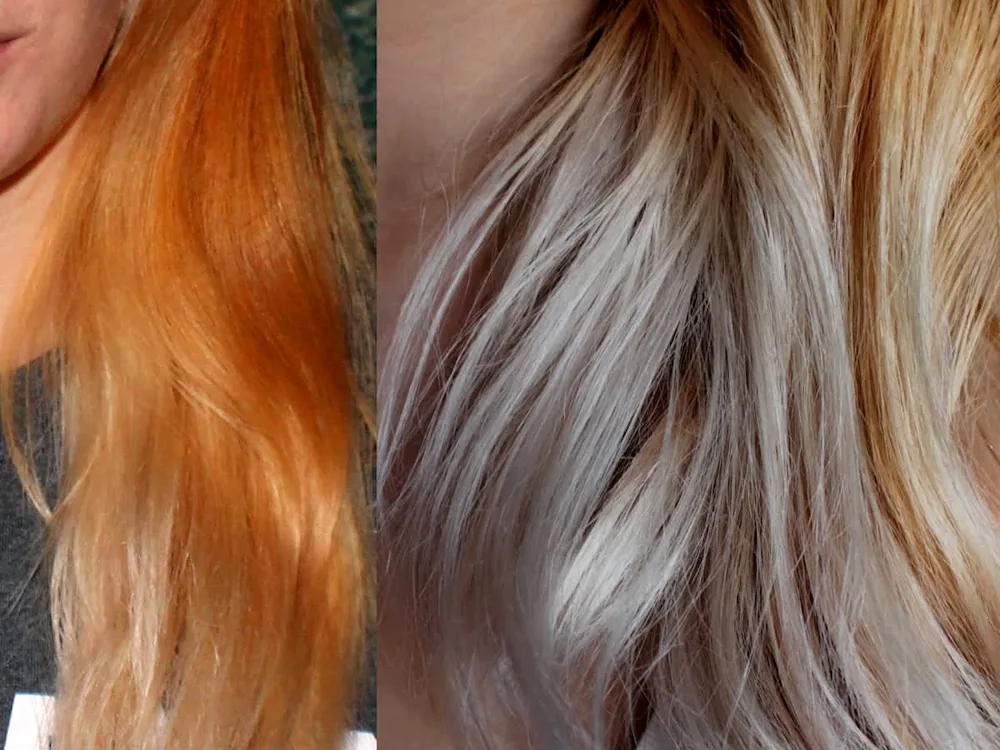 Toning hair after bleaching