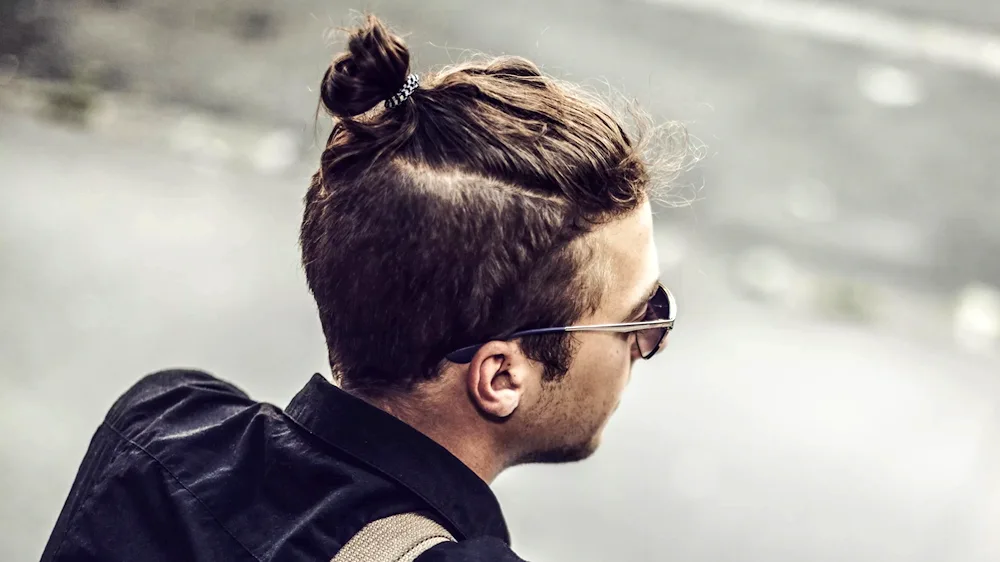 Topknot and man bun