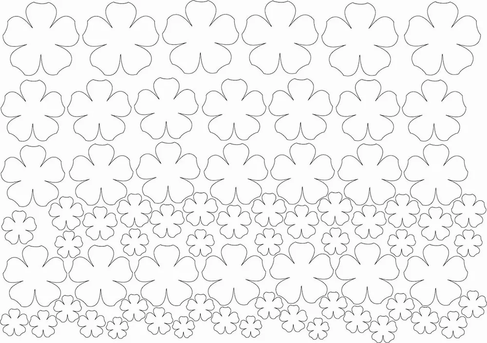 Flower templates for cutting out