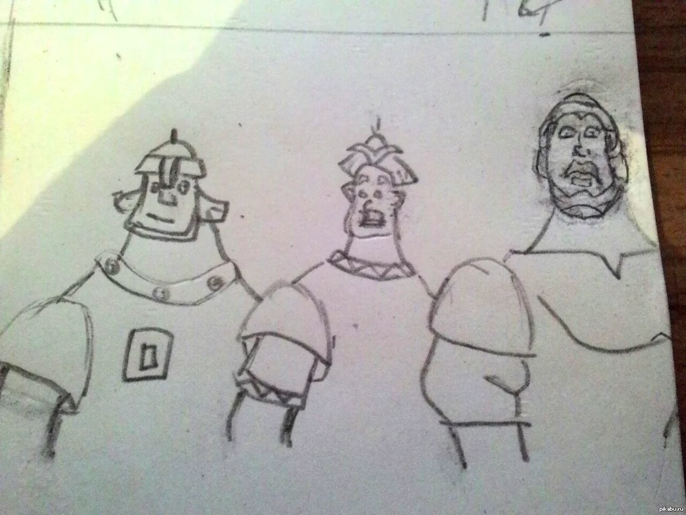 Tri Bogatyry drawing