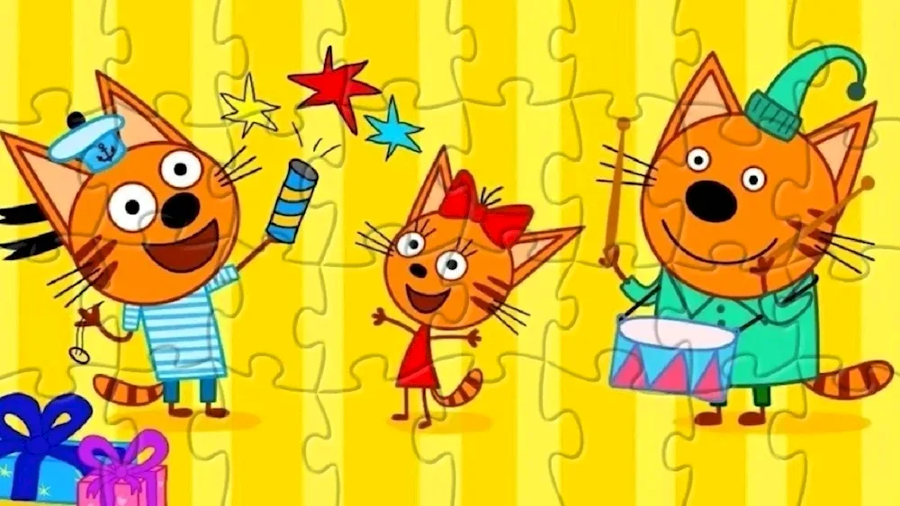 Heroes of cartoon three cats Korzhik three cats three cats and a sea of adventures cartoon