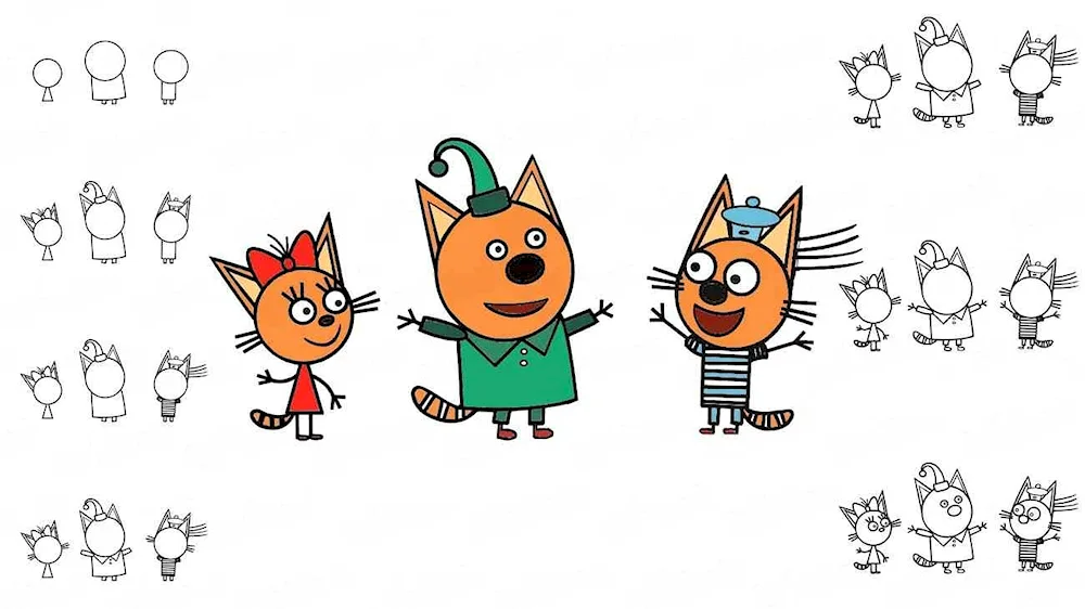 Three cats three cats three cats three cats Karamelka and compote three cats three cats cartoon