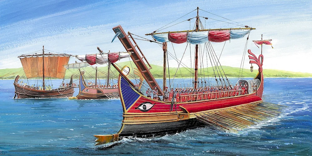 Trireme warship