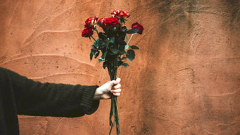 Bouquet of flowers for man