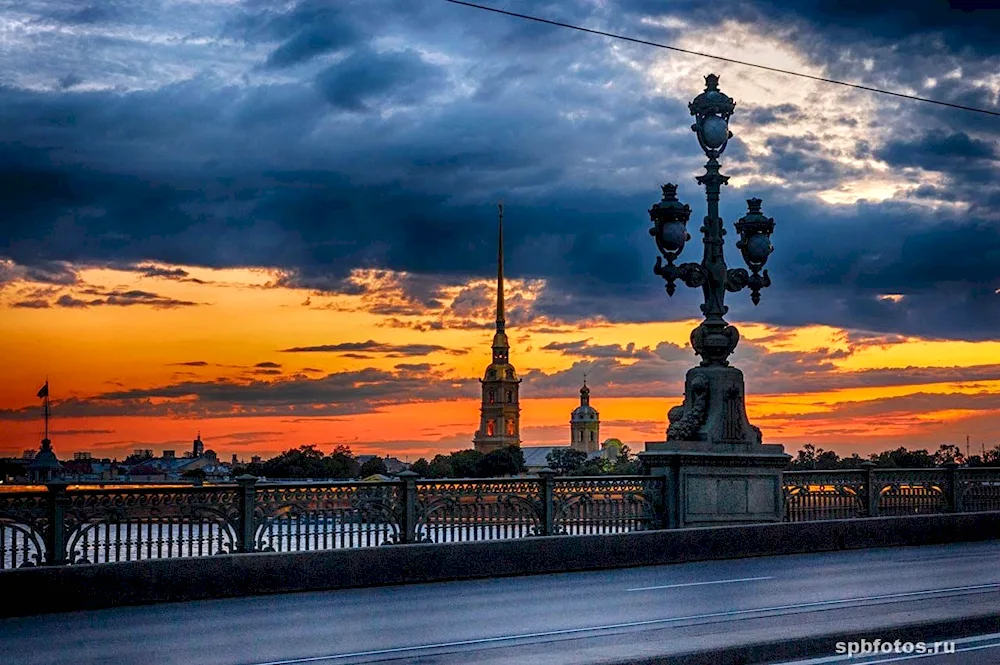 Troitsky Bridge and Peter and Paul Fortress