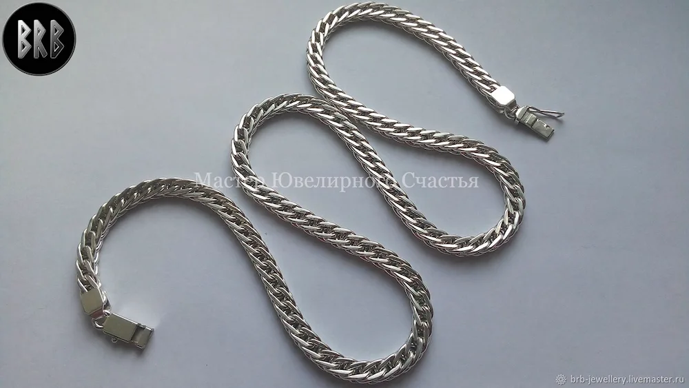 Fox tail chain silver 4. 5 mm