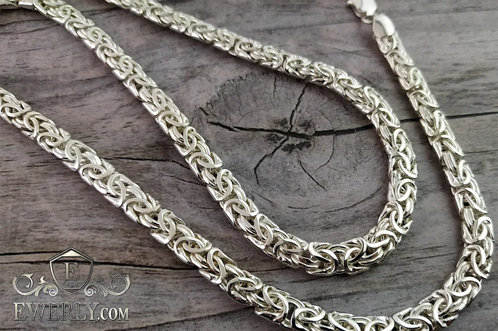 Fox tail chain silver