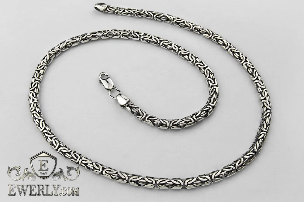 Lettertail chain sterling silver