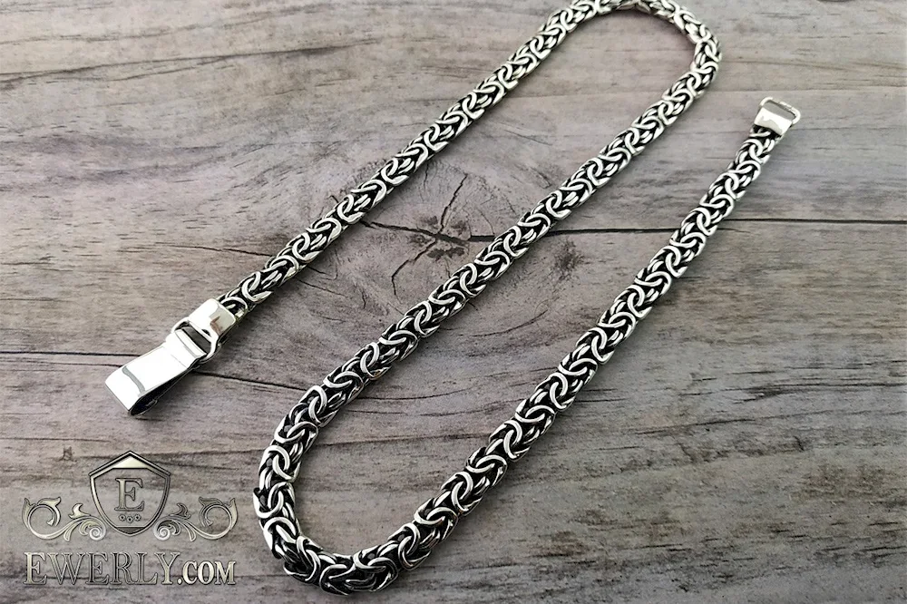 Lettertail chain sterling silver