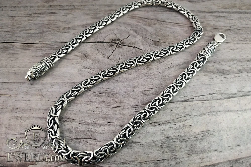 Feather tail chain silver