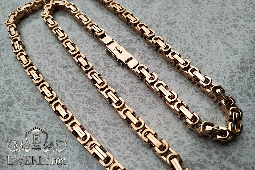 Gold Men's 585 Bismarck Italian Gold Chain