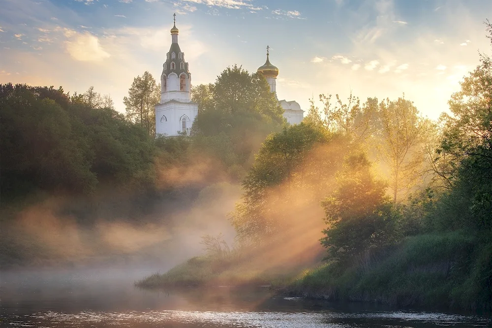 The Church of St Andrew the First-Called on the Vuoksa River fog