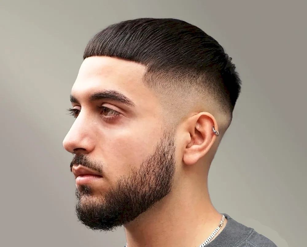 Fade cropped haircut