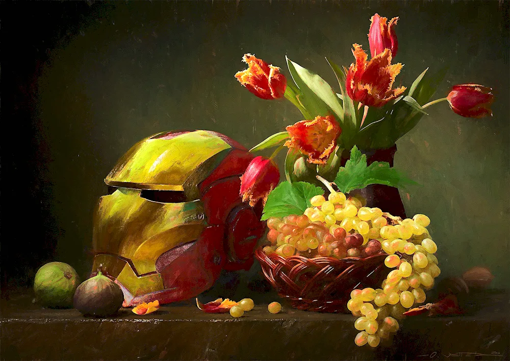 Digital still life painting