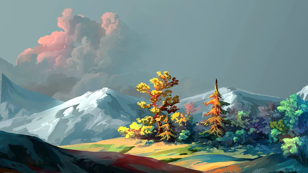 Trees in Fog