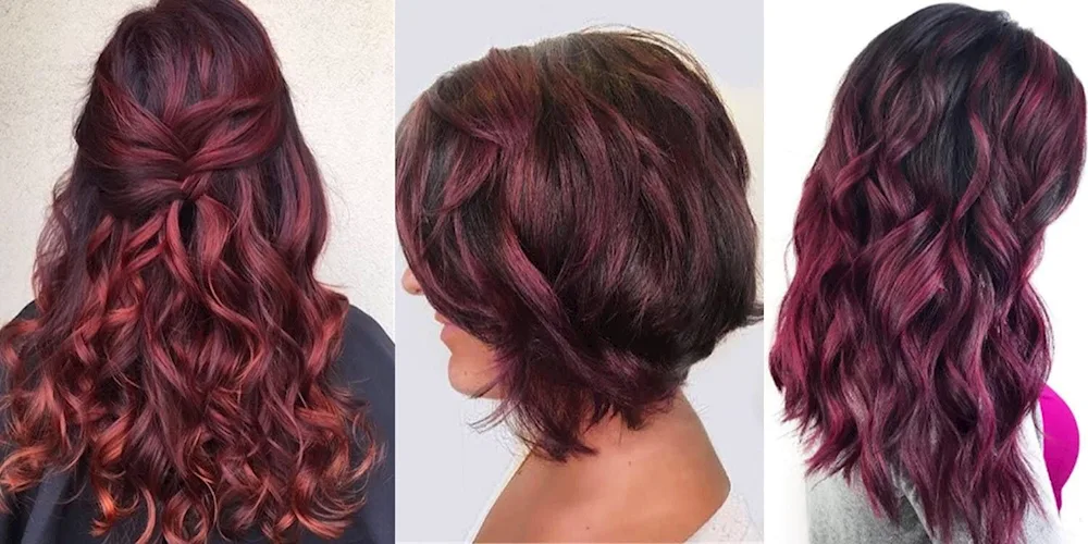 Burgundy hair colour