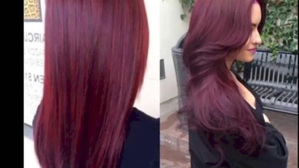 Eggplant balayage bob