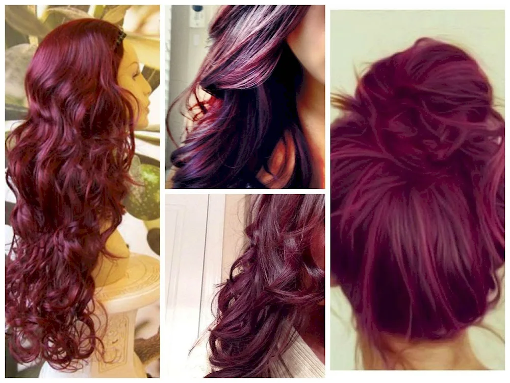 Marsala burgundy hair colour