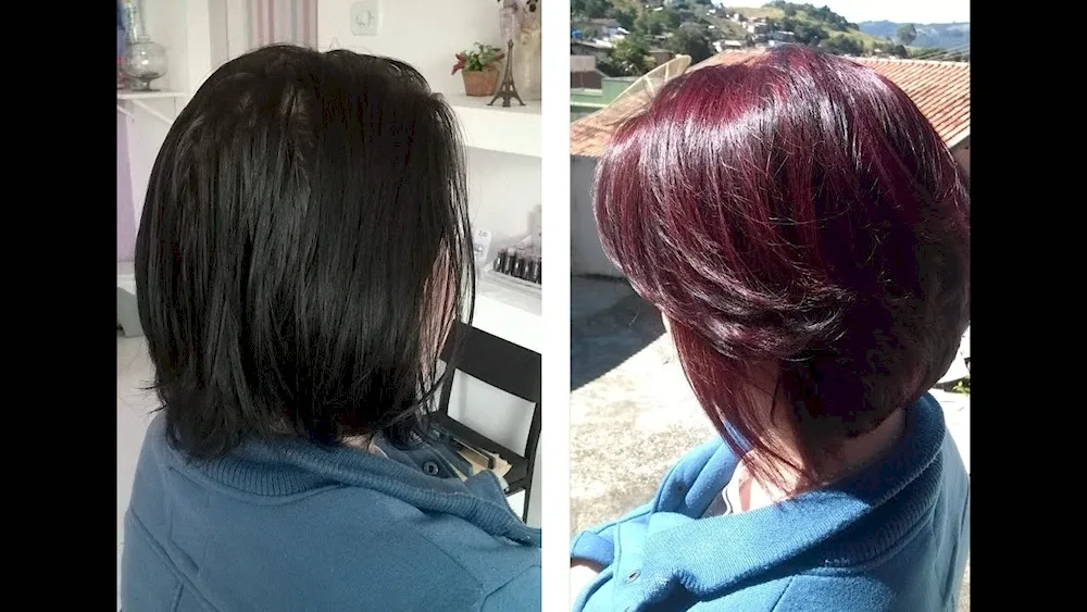 Dark burgundy hair colour dark red dark red Dua Lipa