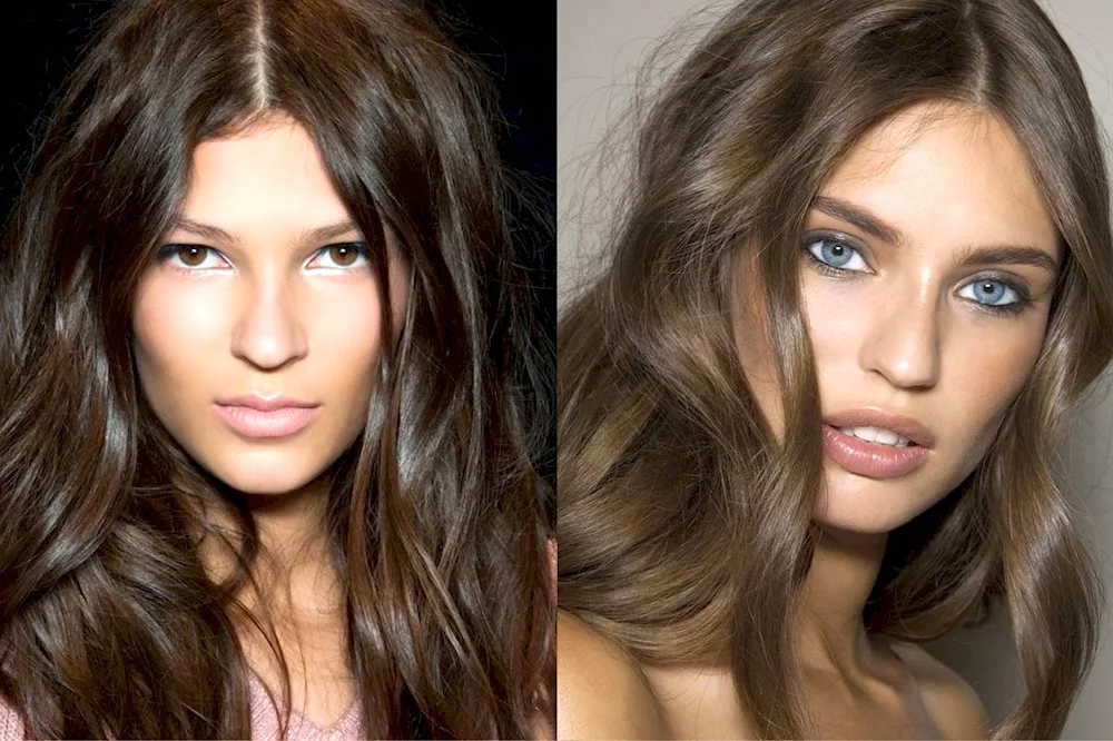 Light russet caramel ash hair colour