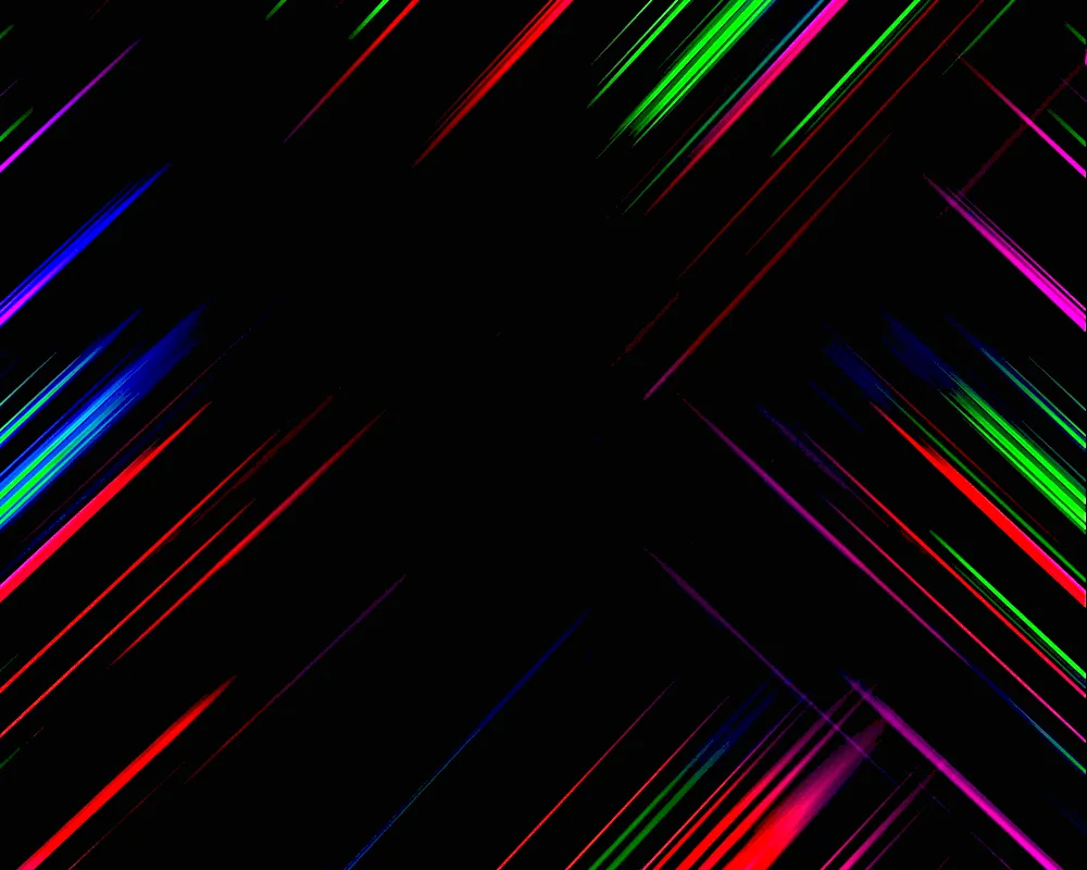 Colour on black background