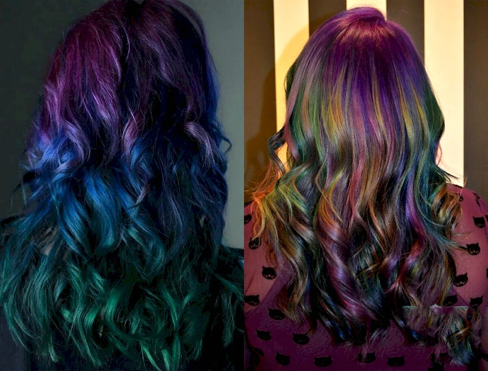 Selena Gomez with purple hair