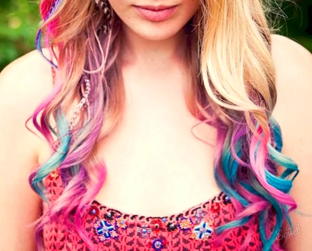 Blond with pink tips