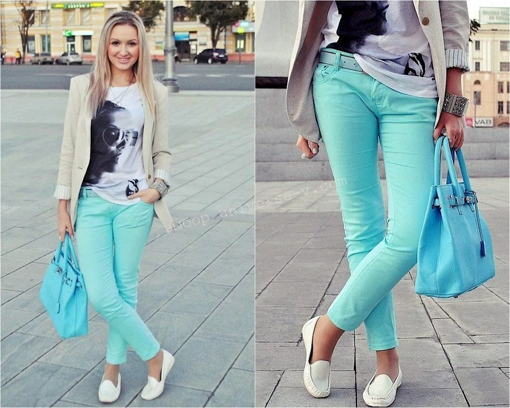 Coloured jeans