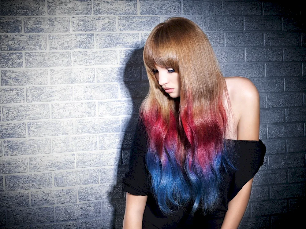 Coloured hair. tips