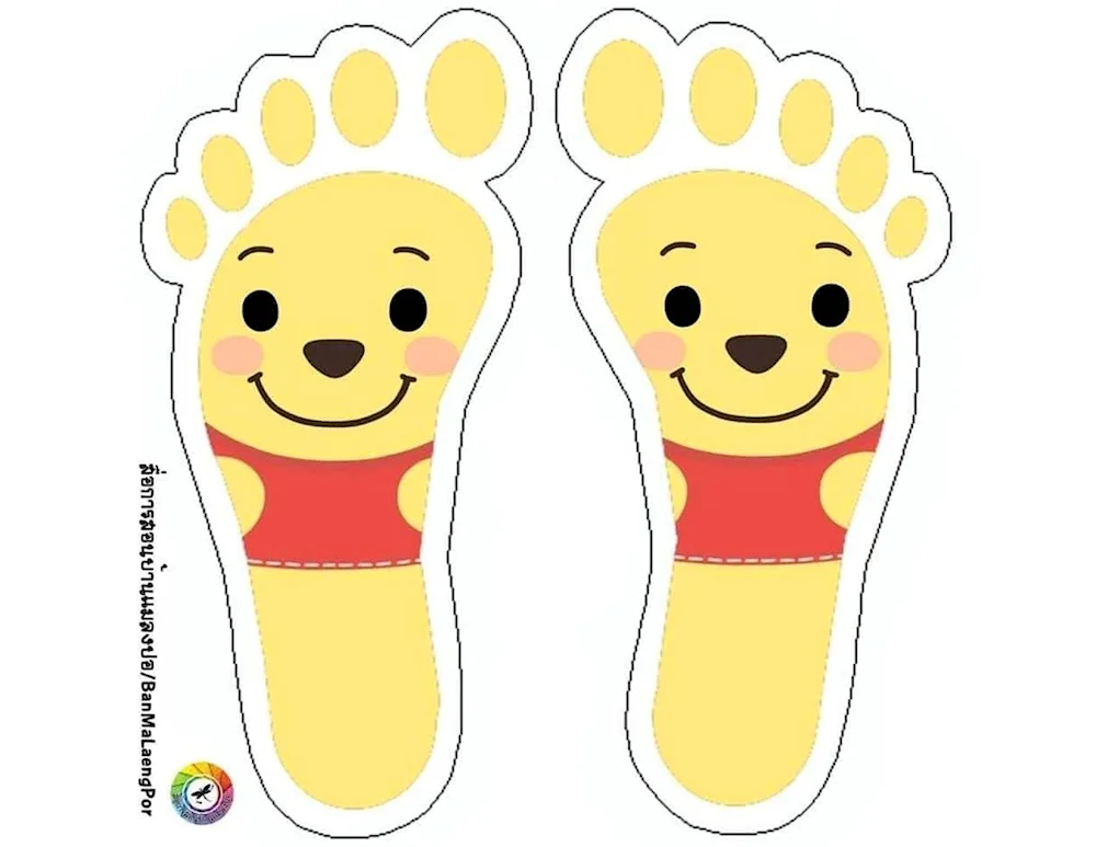 Human footprints for kids