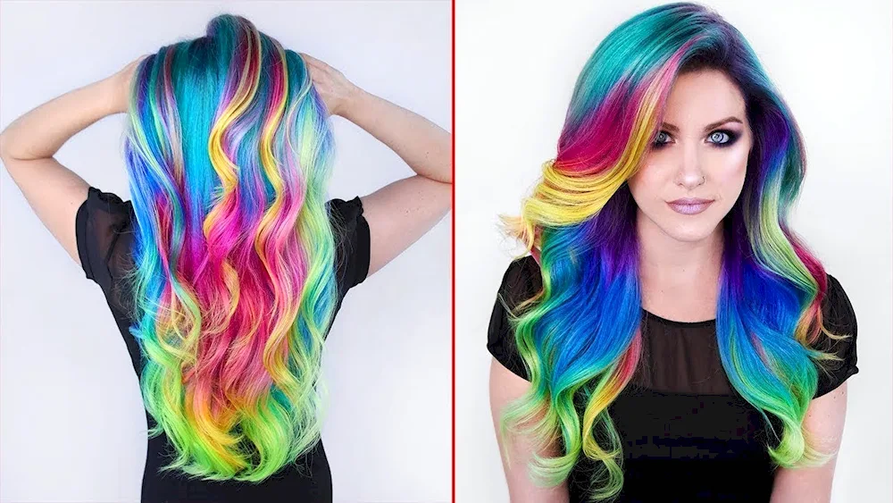 Hairstyles with coloured strands for girls coloured strands for girls