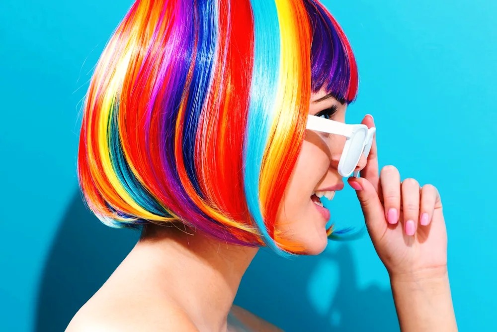 Rainbow hair