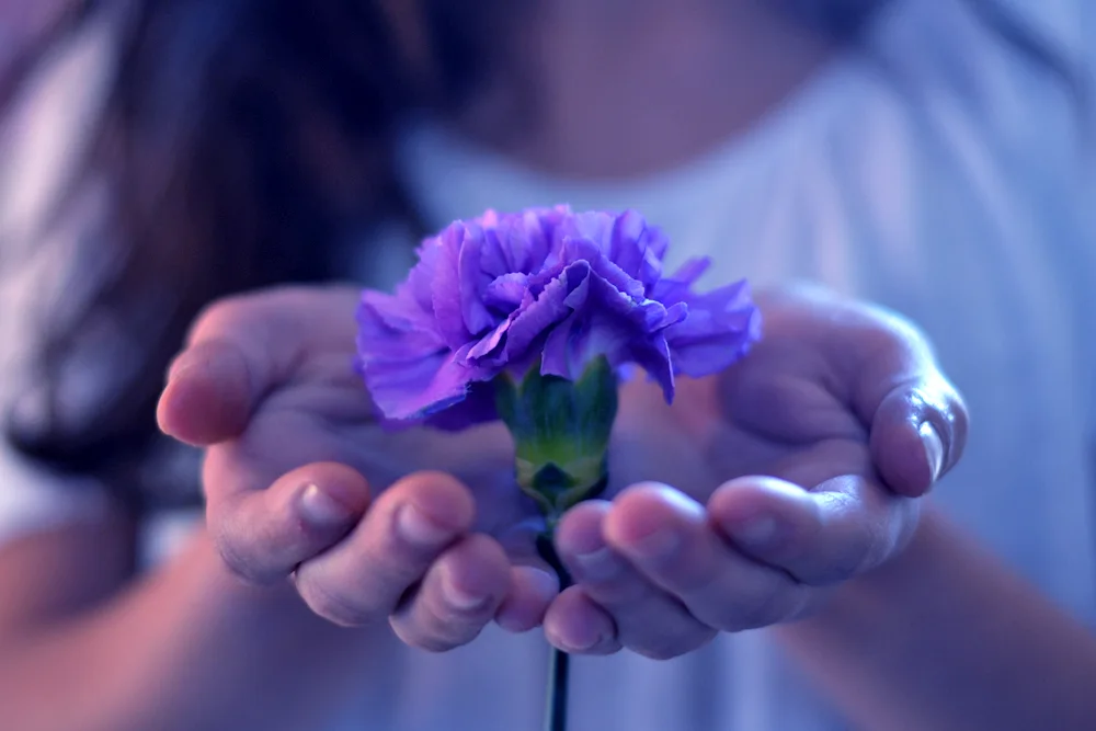 Flower on hand.