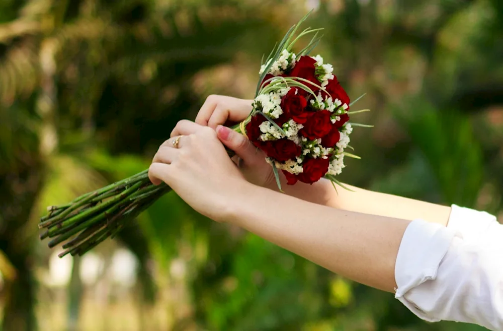 Flowers on hand.