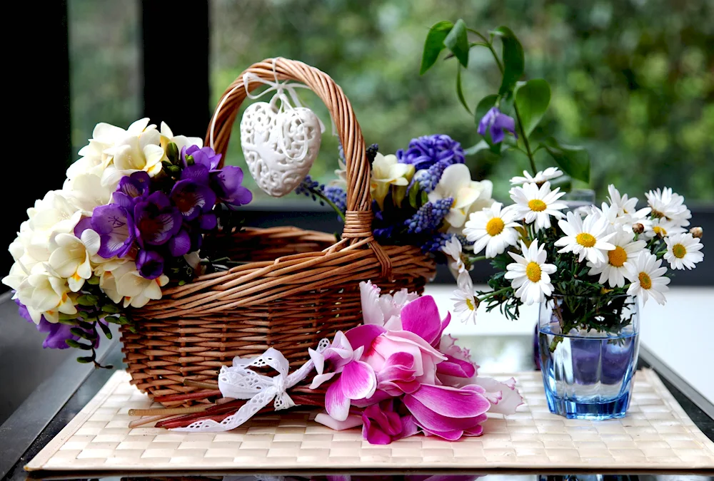 Beautiful baskets of flowers