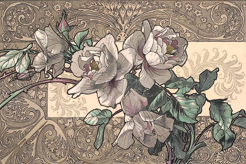 Flowers. art deco nouveau