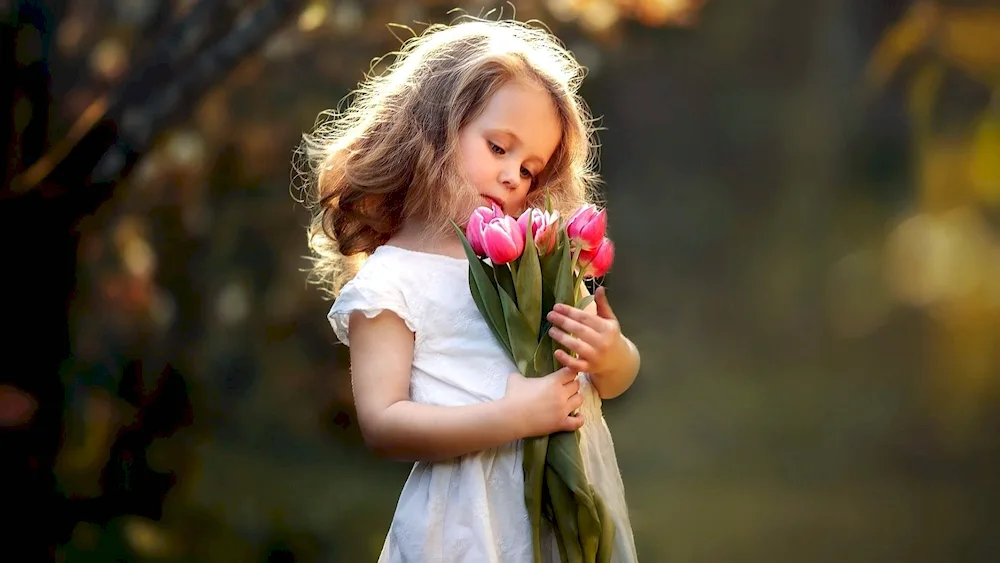 Baby in flowers