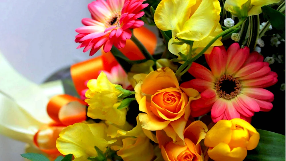 Flowers bright bouquets