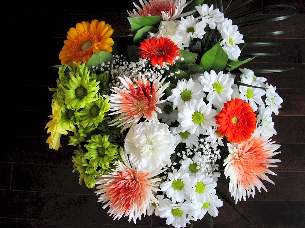 Chrysanthemum flowers bouquets