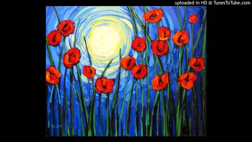 Flowers with paints