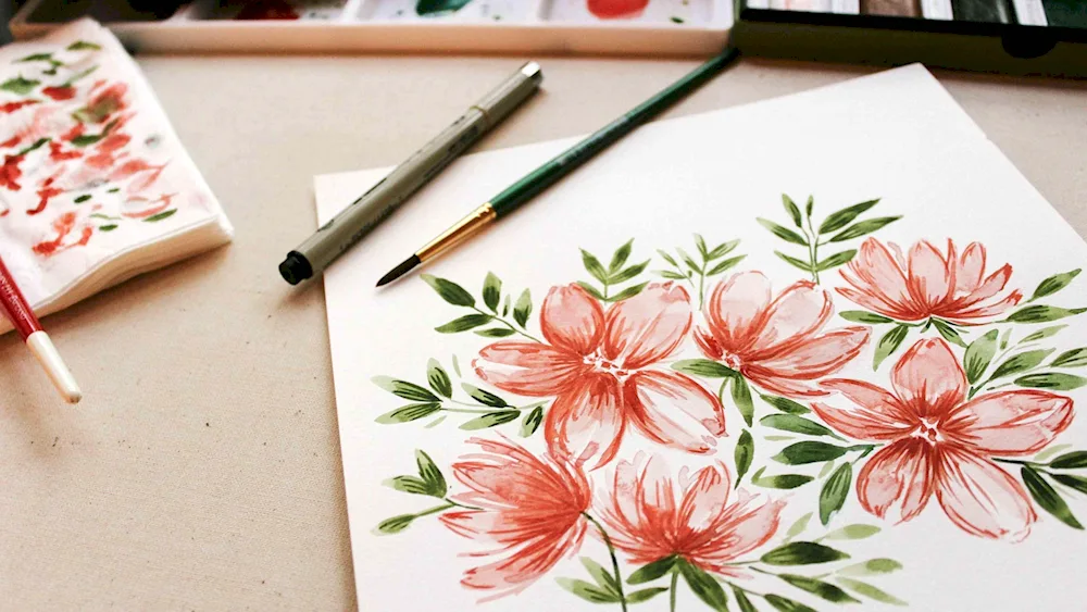 Gouache drawings