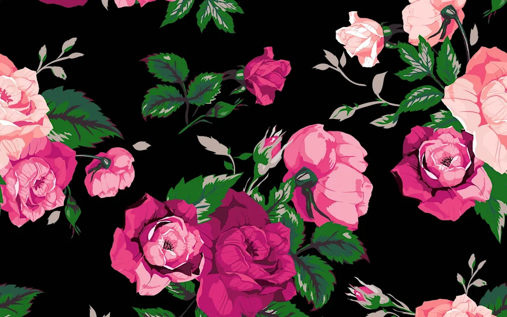 Flowers on a dark background