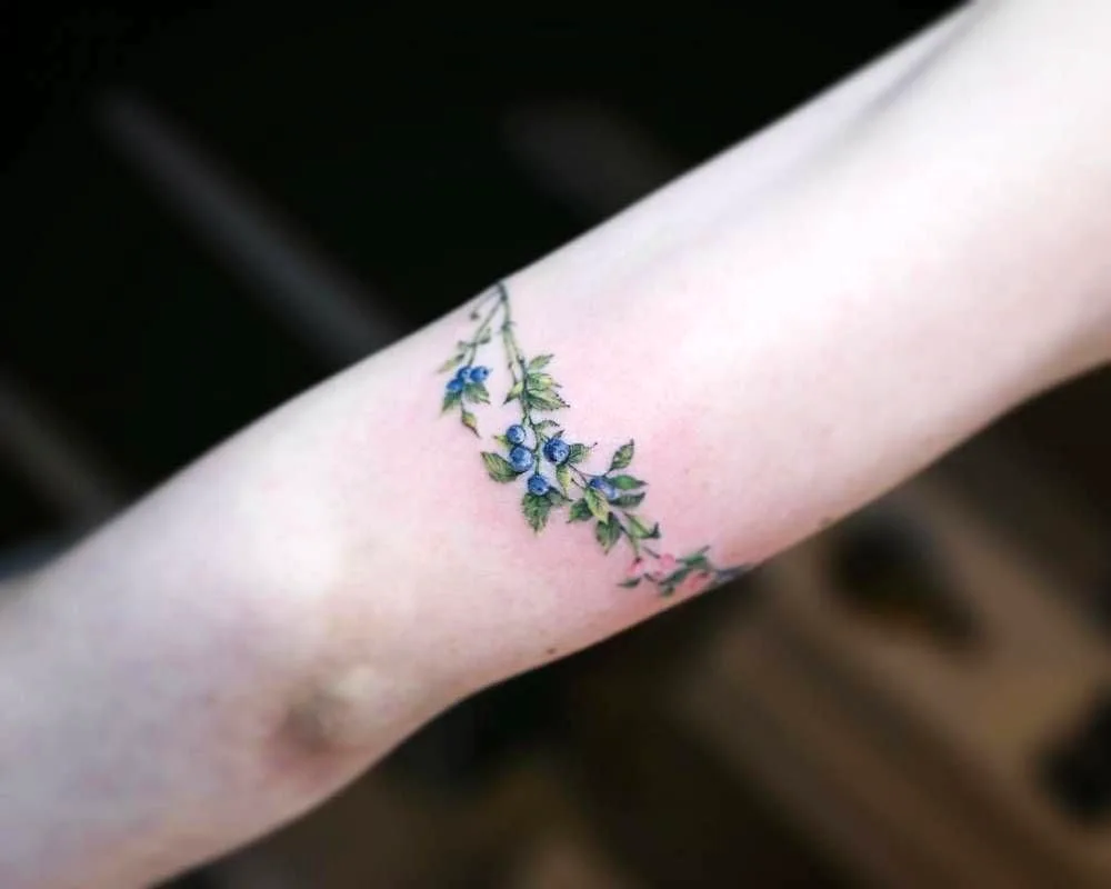 Flowers on the arm