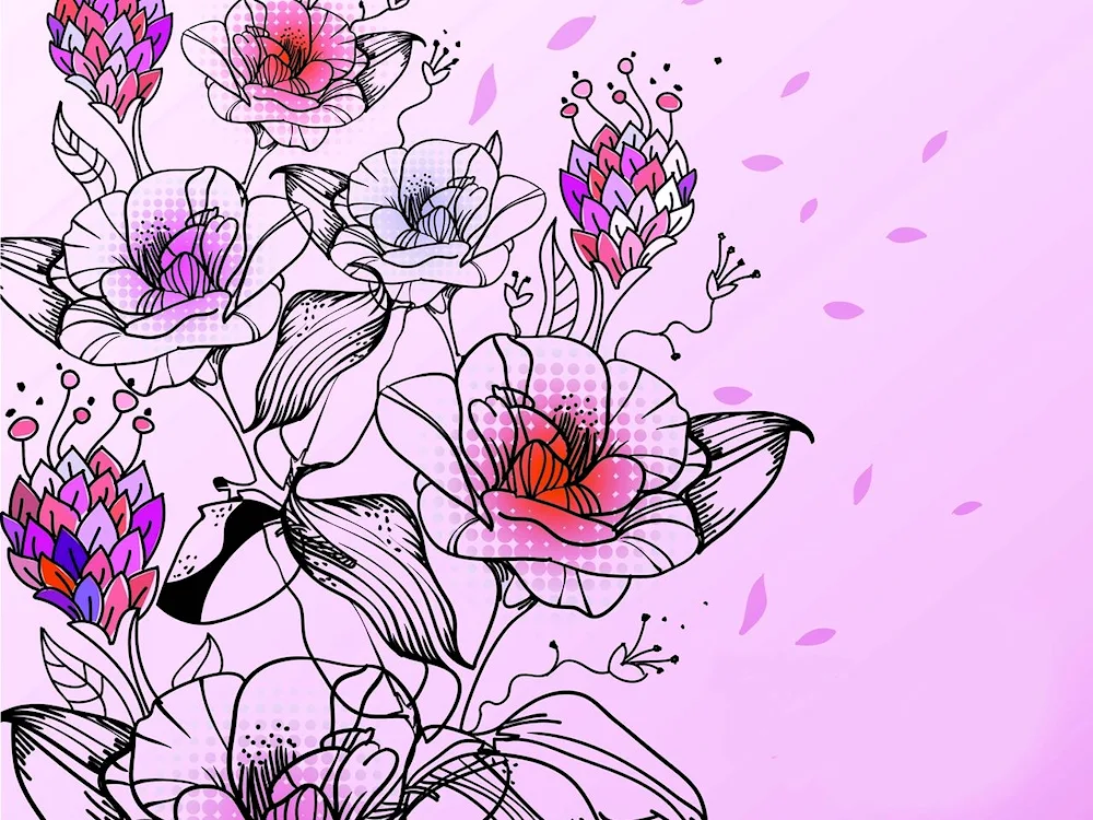 Flowers drawing